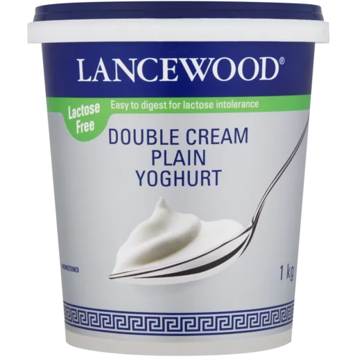 LANCEWOOD Lactose Free Double Cream Plain Yoghurt 1kg