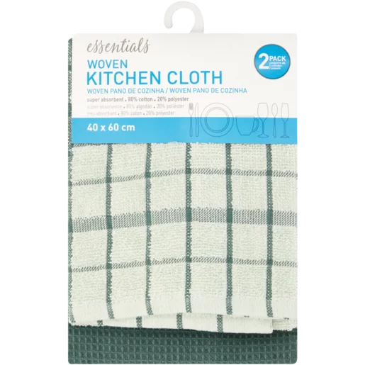 Essentials Woven Kitchen Cloth 2 Pack