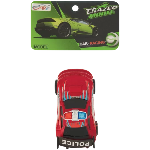 Police Pull Back Toy Car 9cm (Type May Vary)