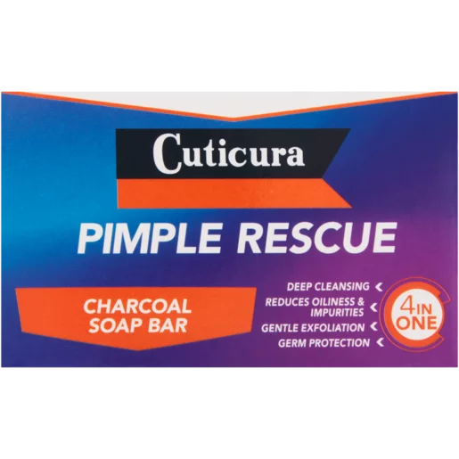 Cuticura Pimple Rescue Charcoal Soap Bar 100g