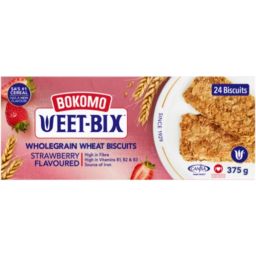 Bokomo Weet-Bix Strawberry Flavoured Wholegrain Wheat Biscuits 24 Pack