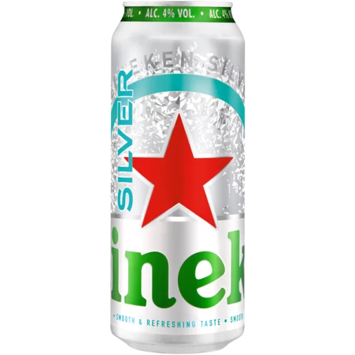 Heineken Silver Pure Malt Lager Beer Can 500ml