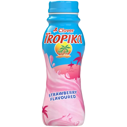 Clover Tropika Strawberry Flavoured Drinking Dairy Snack 250g