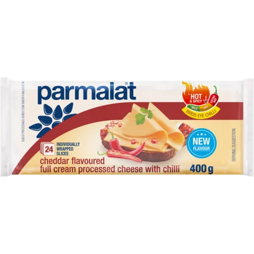 Parmalat Cheddar Flavoured Sliced Full Cream Processed Cheese with Chilli 24 Pack