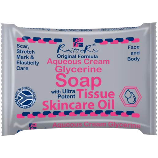 Reitzer’s Aqueous Cream Glycerine Soap with Tissue Skincare Oil 100g
