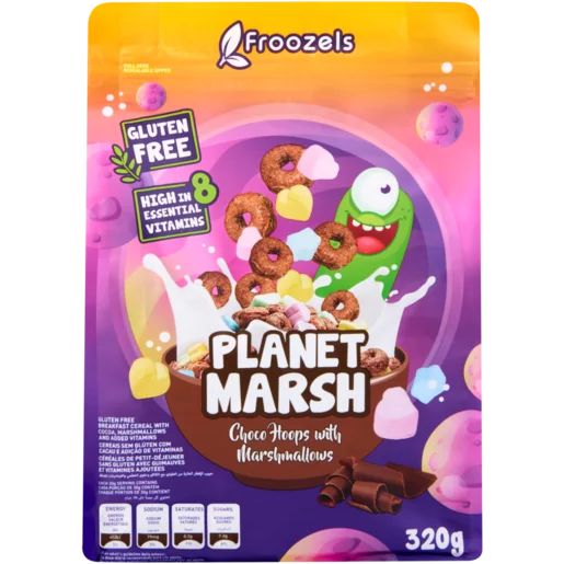 Froozels Planet Marsh Choco Hoops with Marshmallows 320g