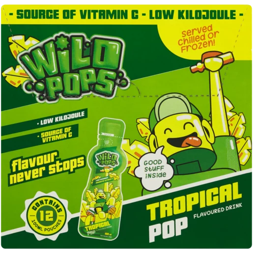Wild Pops Tropical Flavoured Drink 12 x 100ml