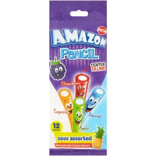Amazon Monsta Assorted Pencil Sour Candy 12 Pack