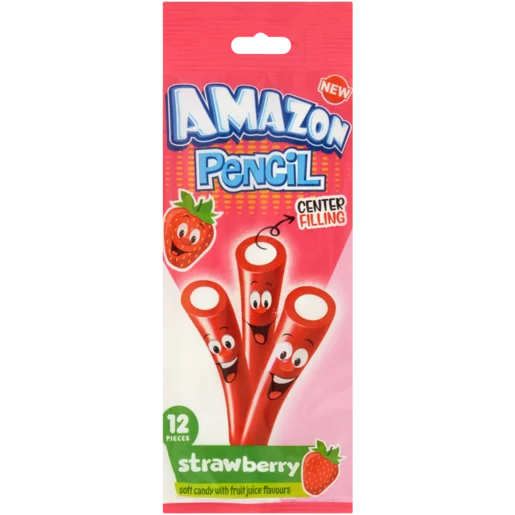 Amazon Monsta Strawberry Pencil Candy 12 Pack