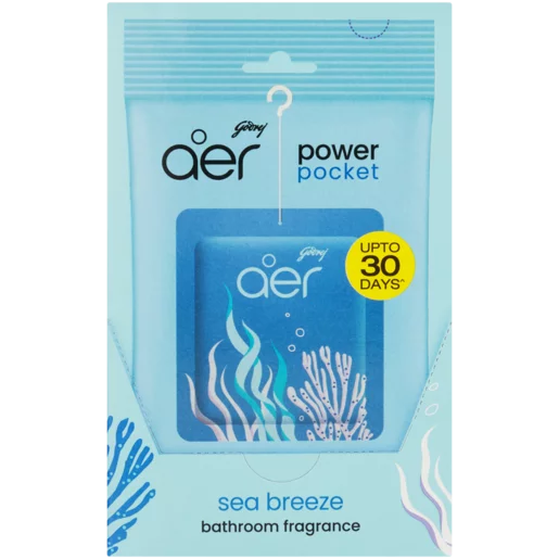 Godrej Aer Sea Breeze Power Pocket Bathroom Fragrance 6 x 10g
