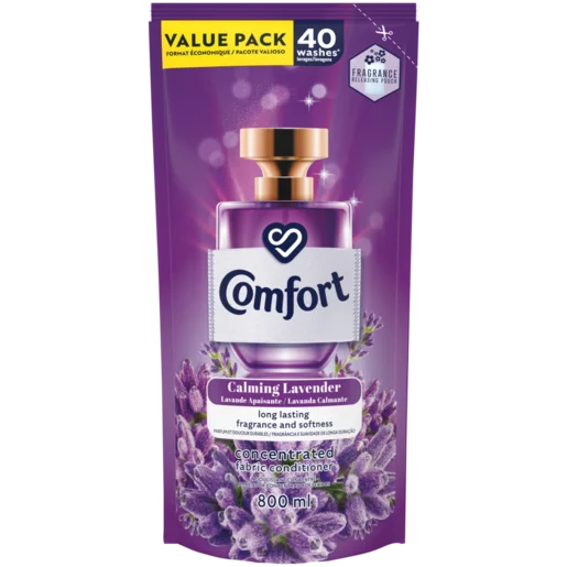 Comfort Calming Lavender Concentrated Fabric Conditioner Refill 800ml