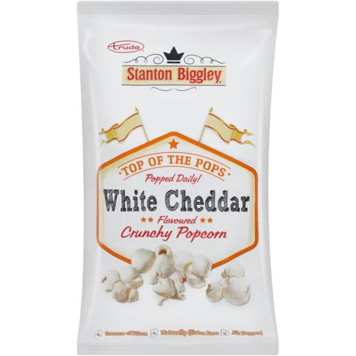 Truda Stanton Biggley White Cheddar Flavoured Crunchy Popcorn 90g