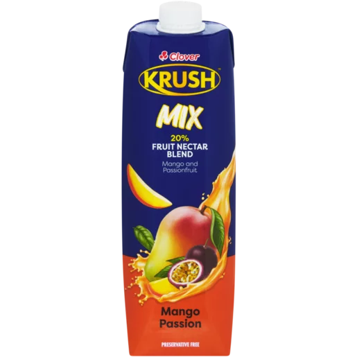 Krush Mango Passion Mix 20% Fruit Nectar Blend 1L