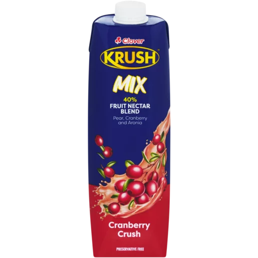Krush Cranberry Crush Mix 40% Fruit Nectar Blend 1L