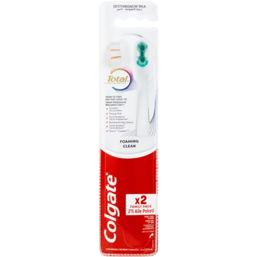 Colgate Total Soft Foaming Clean Toothbrushes 2 Pack