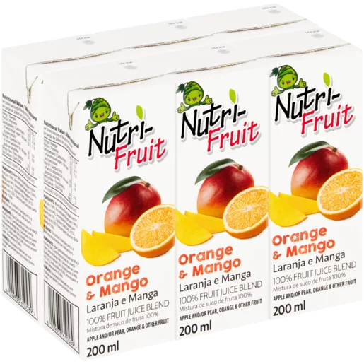 Nutri-Fruit Orange & Mango 100% Fruit Juice Blend 6 x 200ml