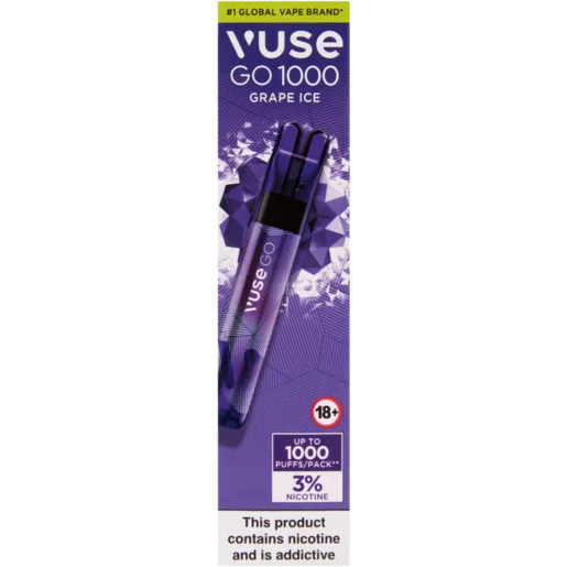 Vuse Go 1000 Grape Ice 3% Disposable Vape 2ml